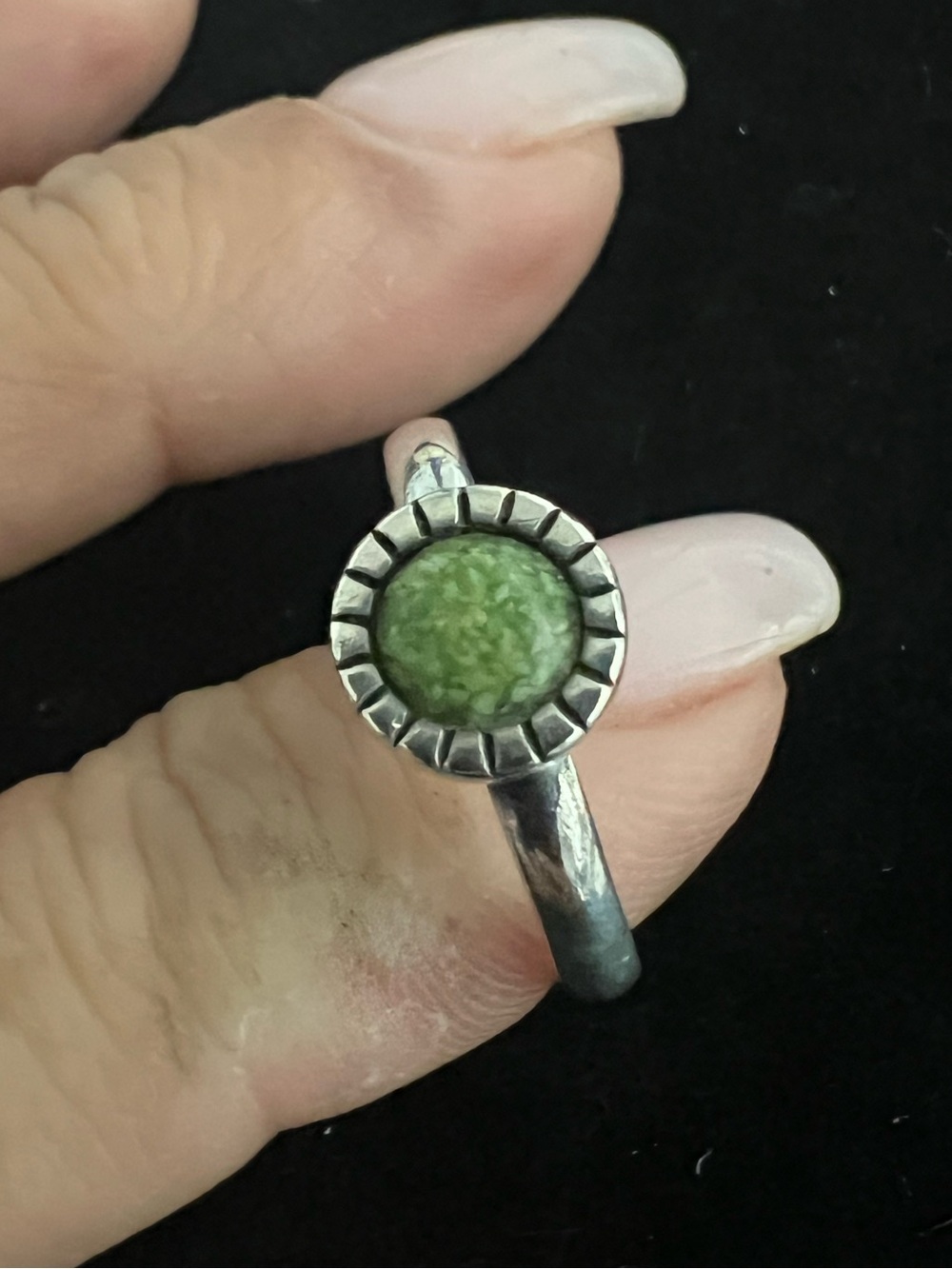 Carolyn Pollack Relios Sterling silver green turquoise ring. Retired. - Picture 1 of 7